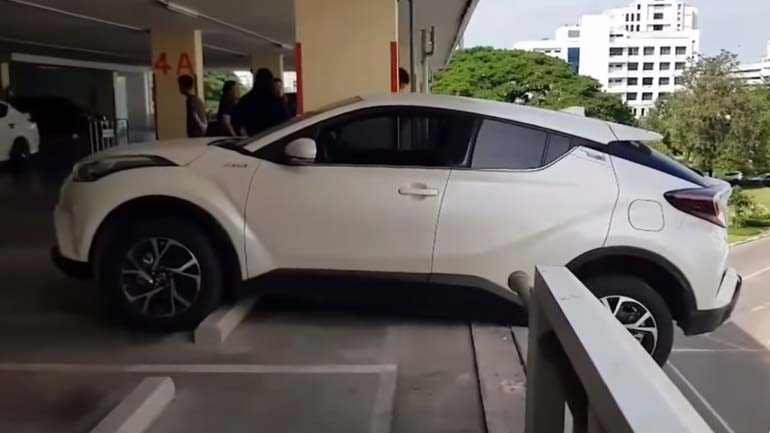 Πήγε να παρκάρει και παραλίγο να πέσει από τον 5ο όροφο!